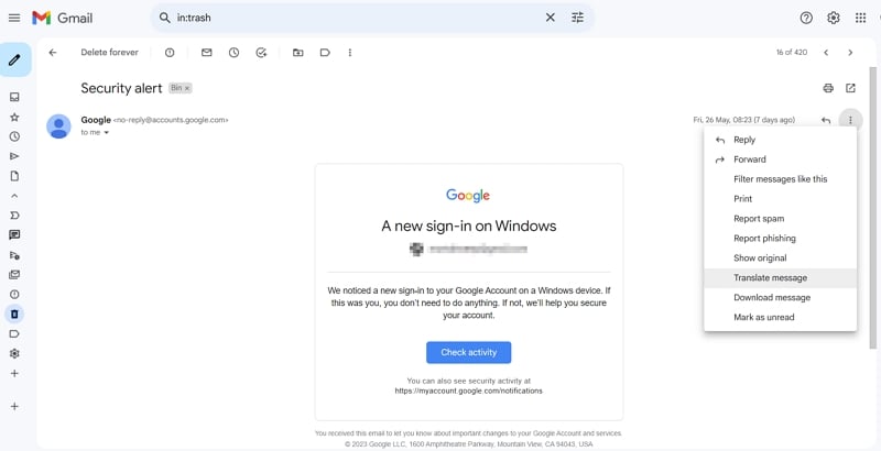traduzir gmail