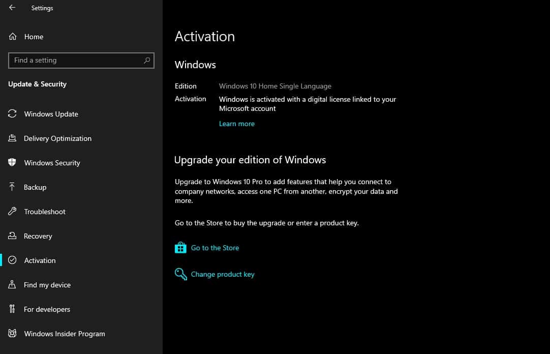 Direito Digital Windows 10