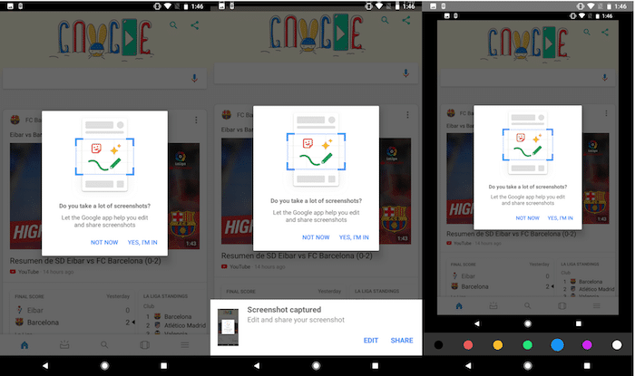 google está facilitando la edición de capturas de pantalla de su propia aplicación en android - herramienta de captura de pantalla de google