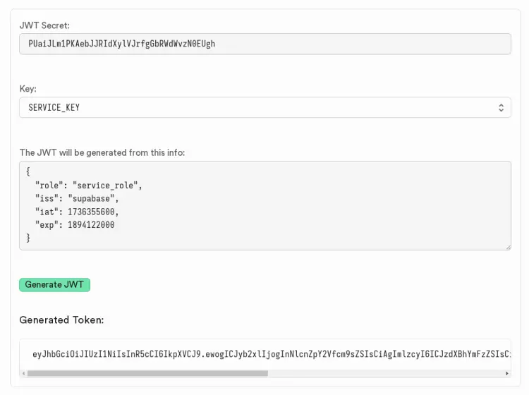 JWT token