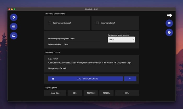adding a background music in timebolt