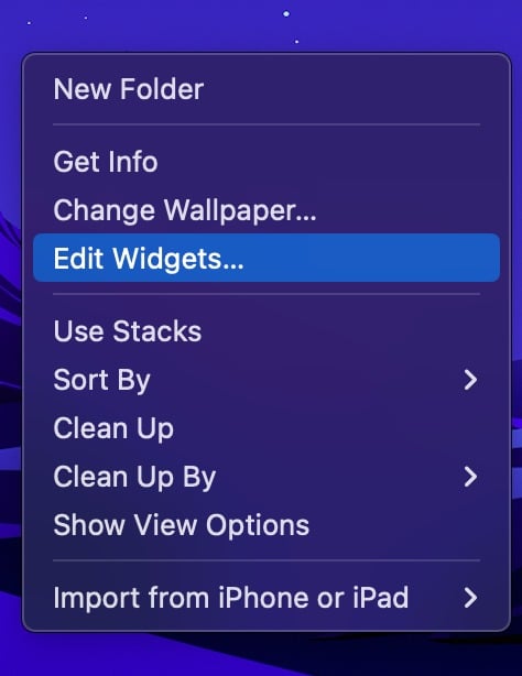 modifier les widgets