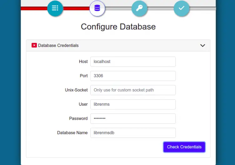 Configurar o banco de dados