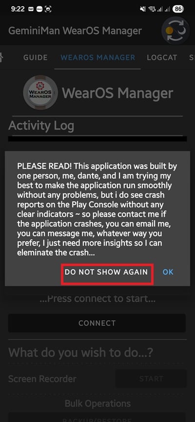 geminiman app warning