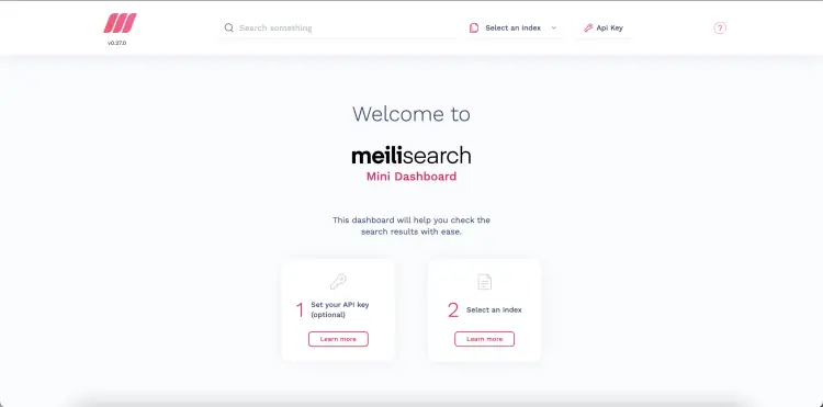 Meilisearch 개발 검색 대시보드