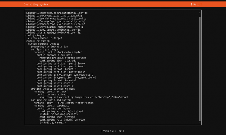 Ubuntu 22.04 システムのインストール