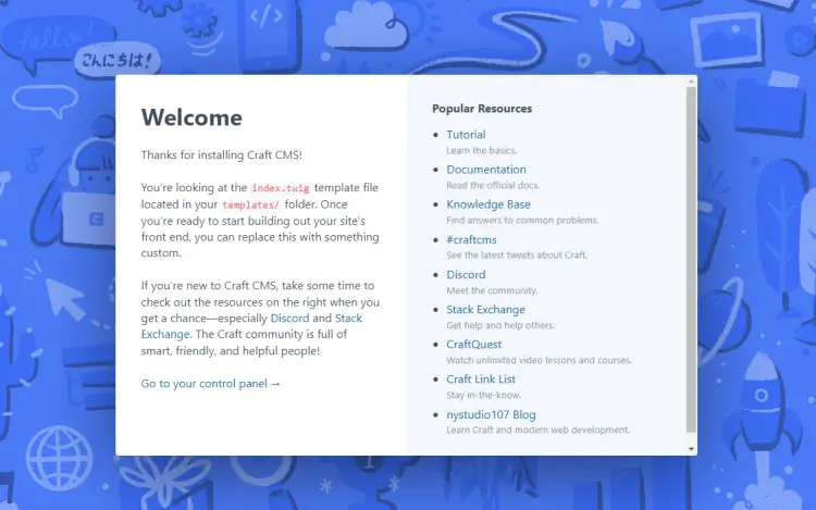 Craft CMS-Homepage