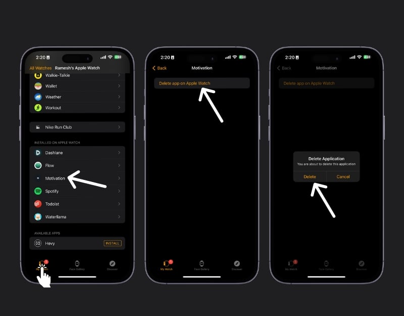 come eliminare app apple watch sul tuo iphone